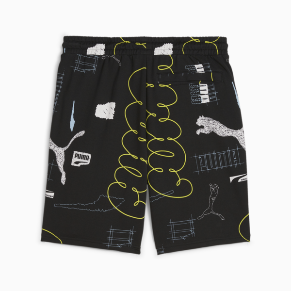 BRAND LOVE Men's Shorts, PUMA Black-AOP, large-ZAF
