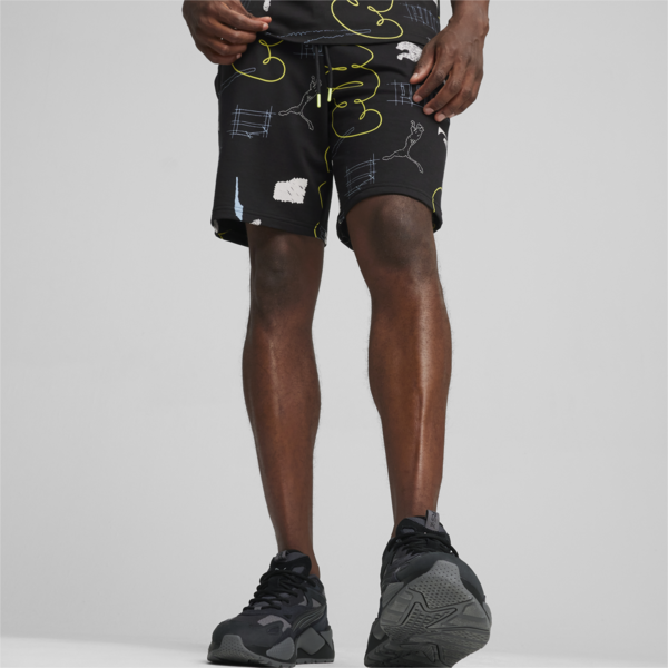 BRAND LOVE Men's Shorts, PUMA Black-AOP, large-ZAF