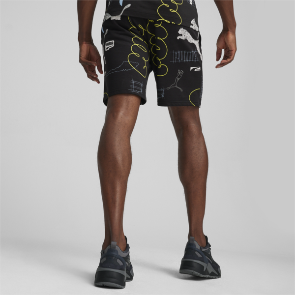 BRAND LOVE Men's Shorts, PUMA Black-AOP, large-ZAF