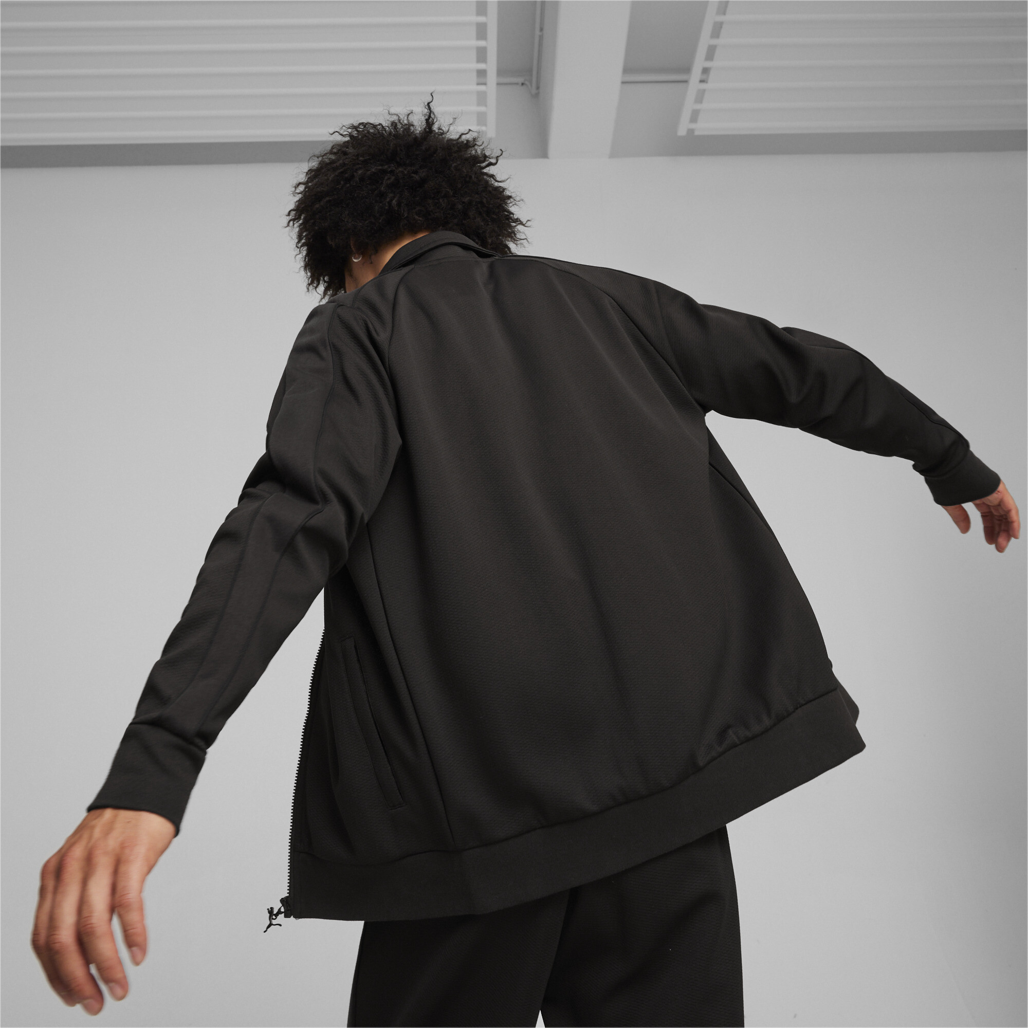 Men's PUMA T7 Track Jacket In Black, Size XS