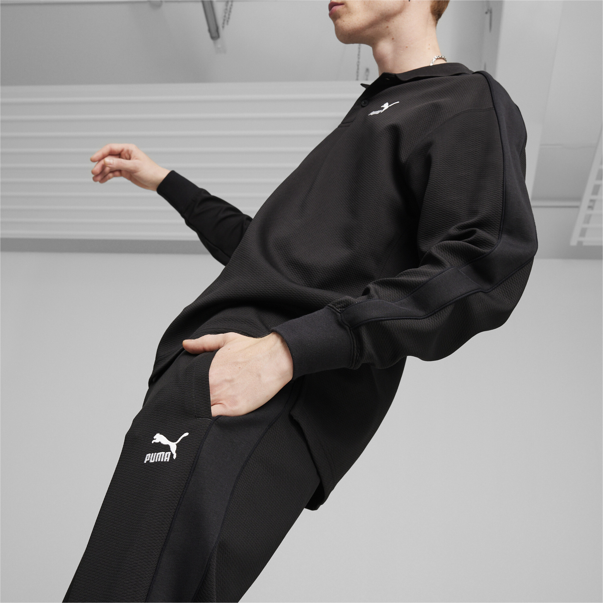 Men's Puma T7's Track Pants, Black, Size XS, Clothing