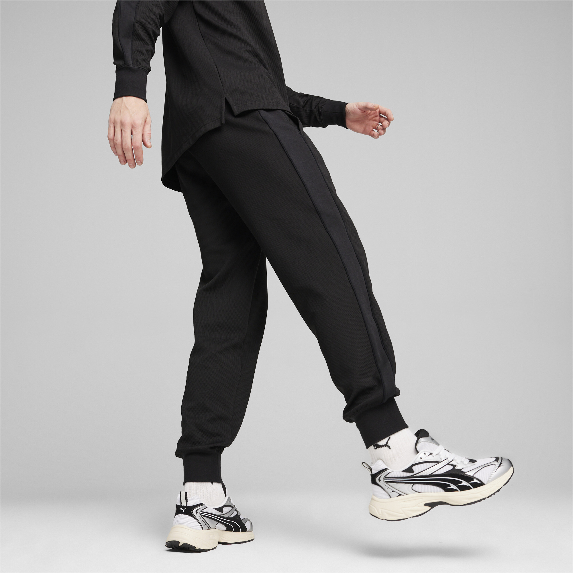 Men's Puma T7's Track Pants, Black, Size XL, Clothing