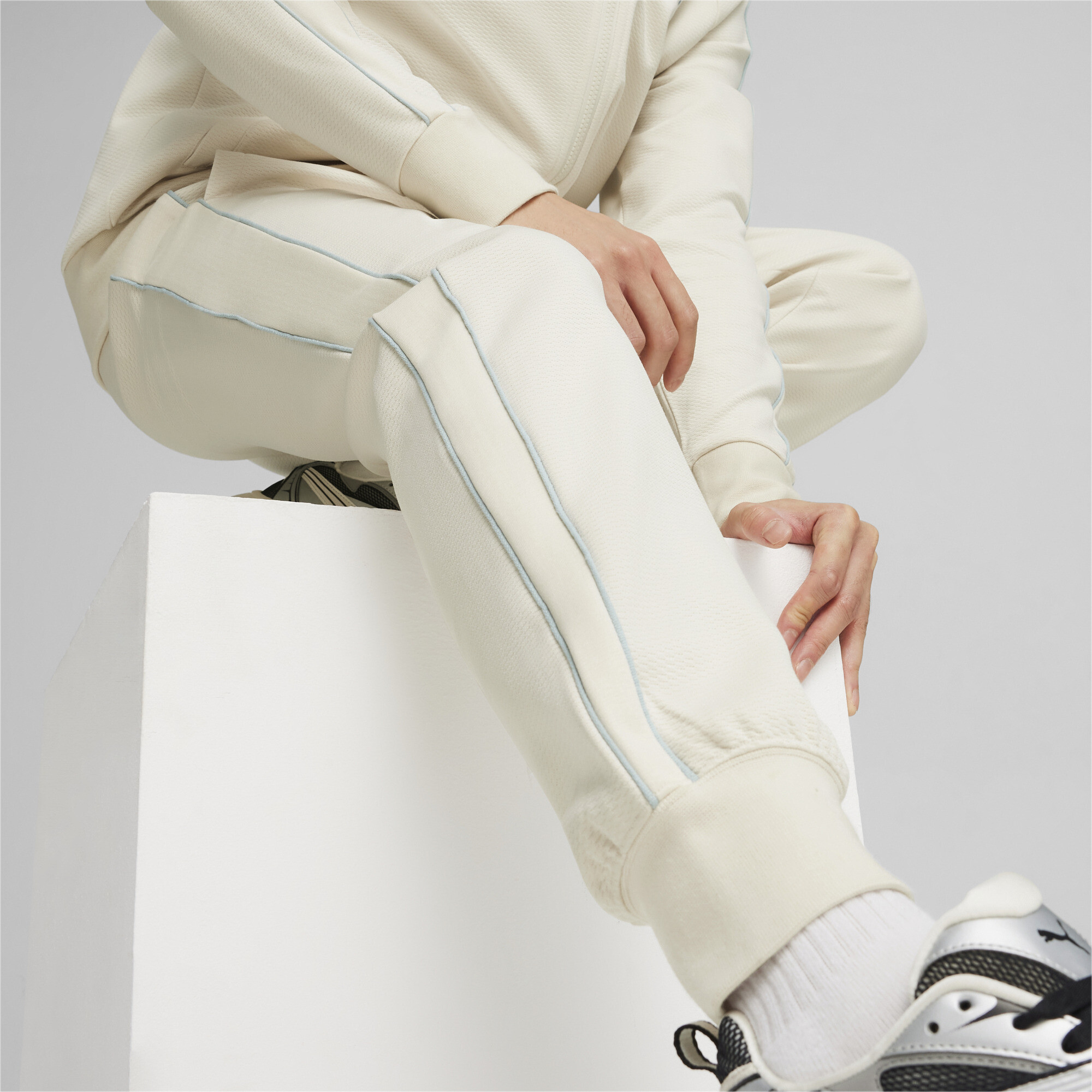 Men's Puma T7's Track Pants, White, Size XXL, Clothing