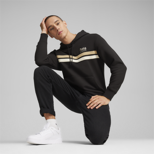 PUMA TEAM Men's Hoodie, PUMA Black, large-ZAF