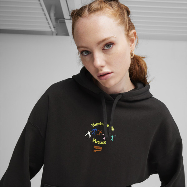 Black graphic hoodie women's online