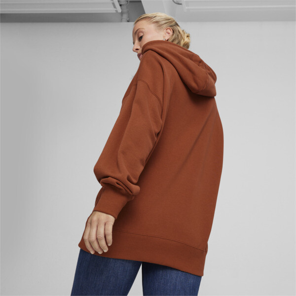 DOWNTOWN Women's Graphic Hoodie, Teak, large-ZAF