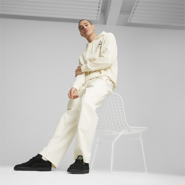 DOWNTOWN Double Knee Pants, Frosted Ivory, large-ZAF
