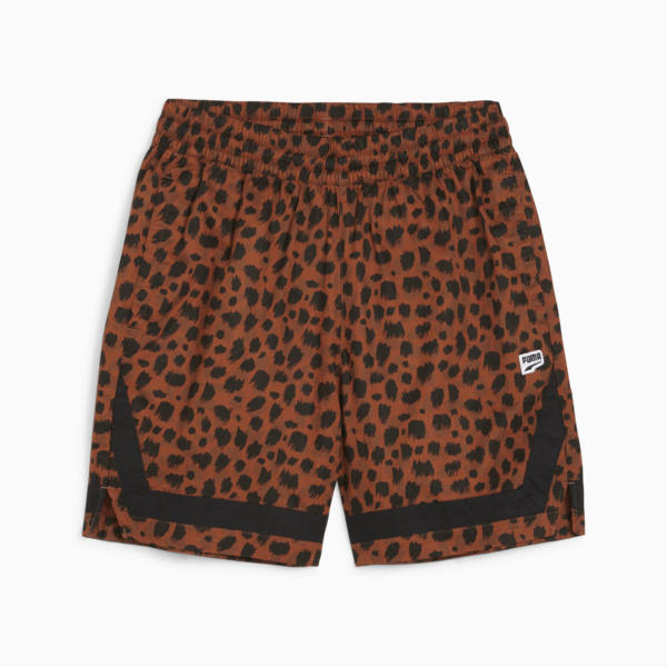 DOWNTOWN Men's Kitten Shorts, Teak-AOP, large-ZAF