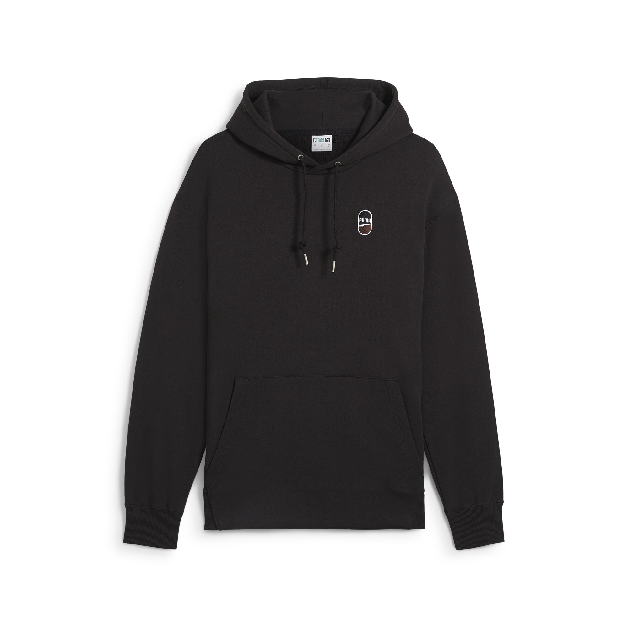 Puma DOWNTOWN 180 Hoodie | Mit Plain | Black/Espresso Brown | Größe: M