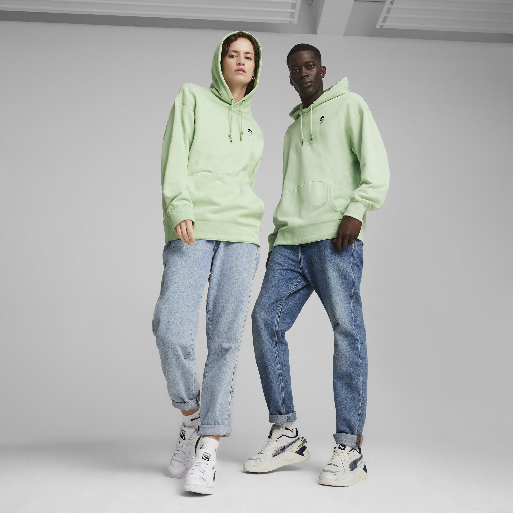 Puma neon 2024 green hoodie