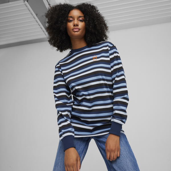 Remera a rayas DOWNTOWN 180, Zen Blue-AOP, large-ARG