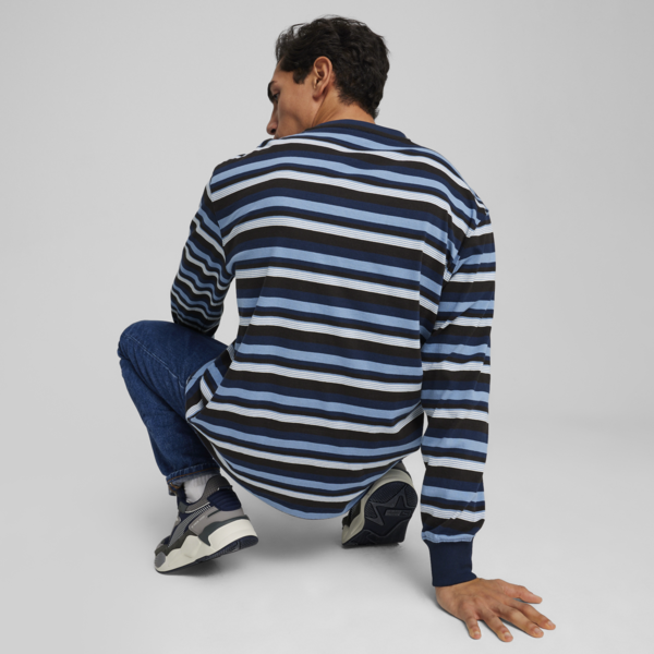 Remera a rayas DOWNTOWN 180, Zen Blue-AOP, large-ARG