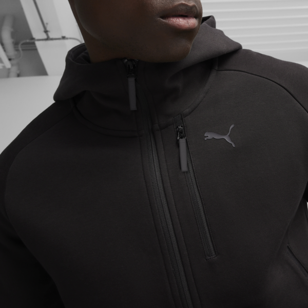 PUMATECH Men's Full-Zip Hoodie, PUMA Black, large-ZAF