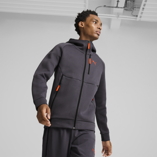 Campera con capucha PUMATECH para hombre, Galactic Gray-Redmazing, large-ARG