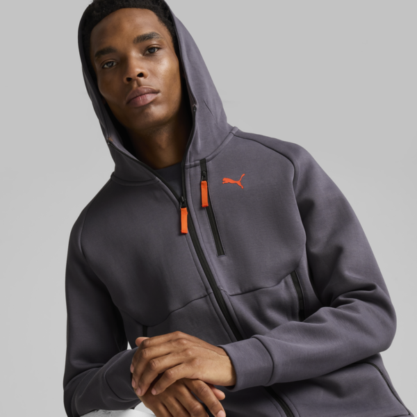 Campera con capucha PUMATECH para hombre, Galactic Gray-Redmazing, large-ARG