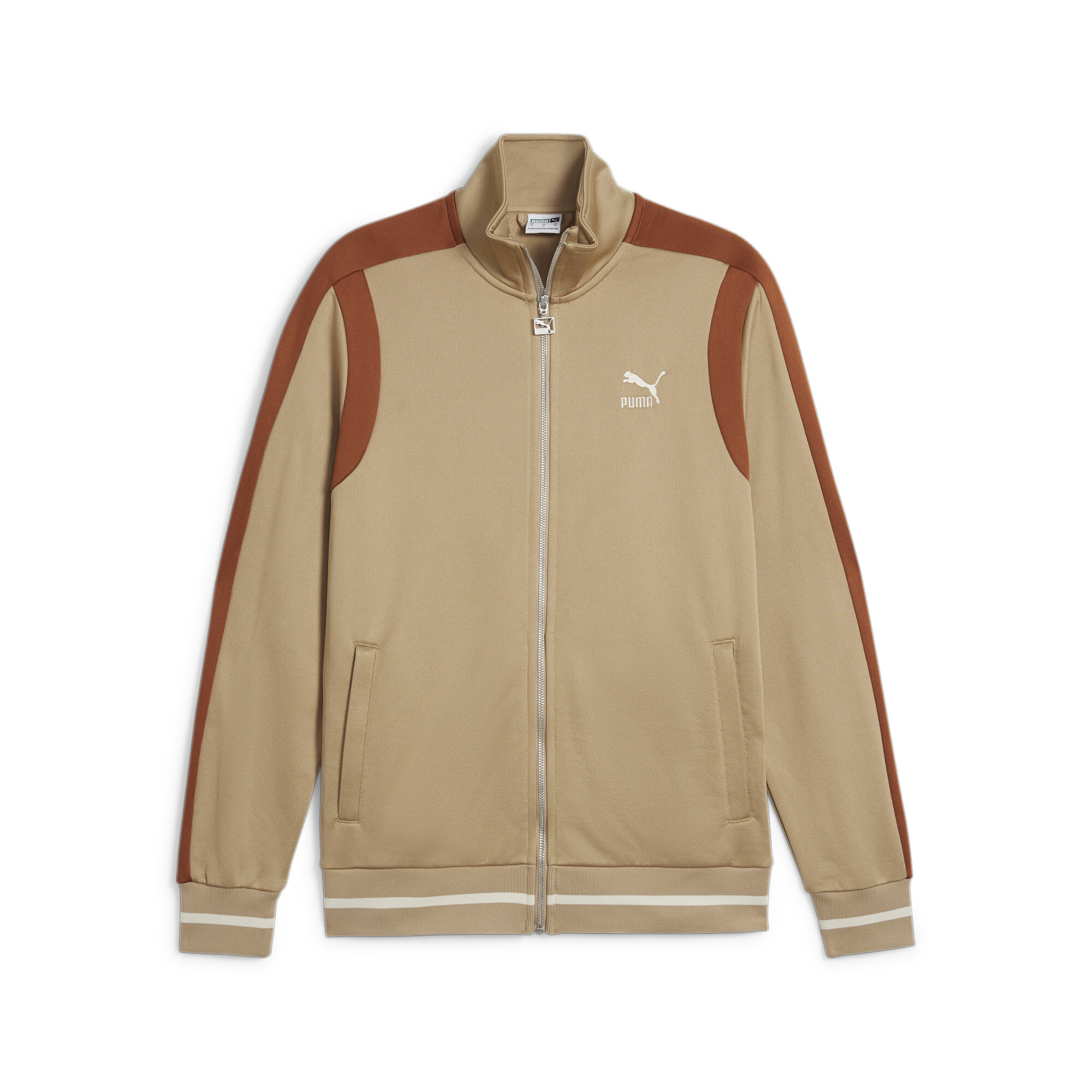 Men's Puma T7's Track Jacket, Beige, Size XS, Clothing