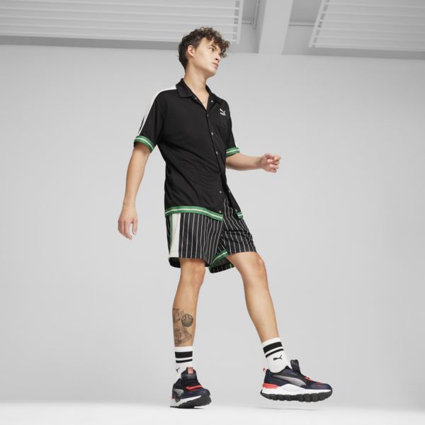 T7 Men's Mesh Shorts, PUMA Black-AOP, large-ZAF
