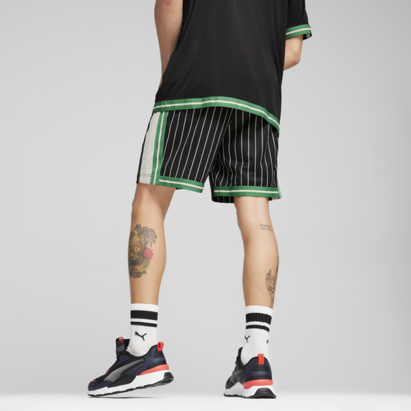 T7 Men's Mesh Shorts, PUMA Black-AOP, large-ZAF