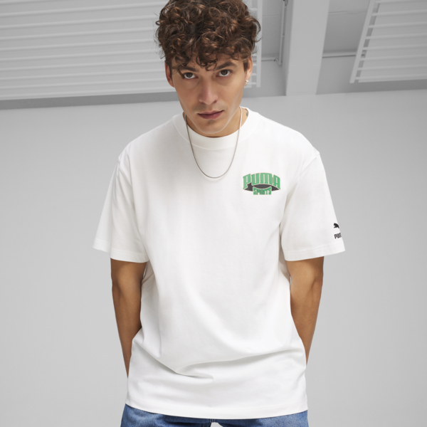 Remera gráfica PUMA Team para hombre, PUMA White, large-ARG