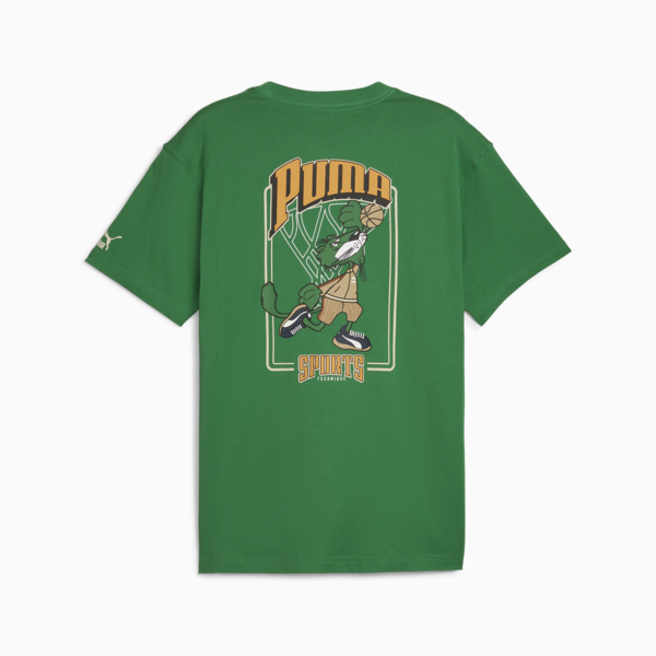 Remera gráfica PUMA Team para hombre, Archive Green, large-ARG