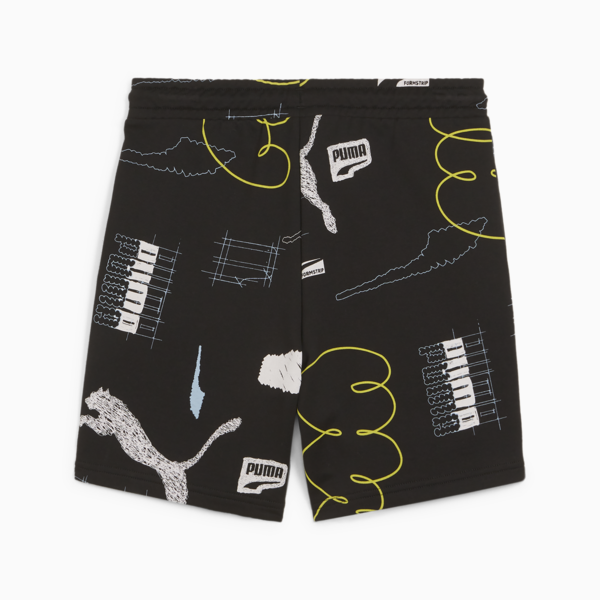 CLASSICS BRAND LOVE Youth Shorts, PUMA Black, large-ZAF