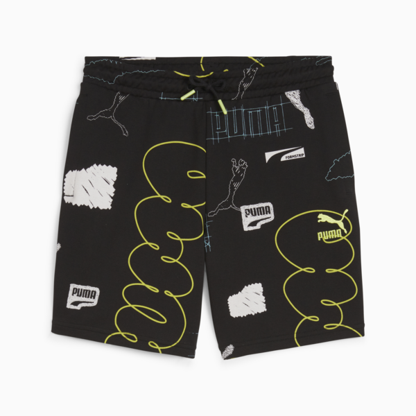 CLASSICS BRAND LOVE Youth Shorts, PUMA Black, large-ZAF