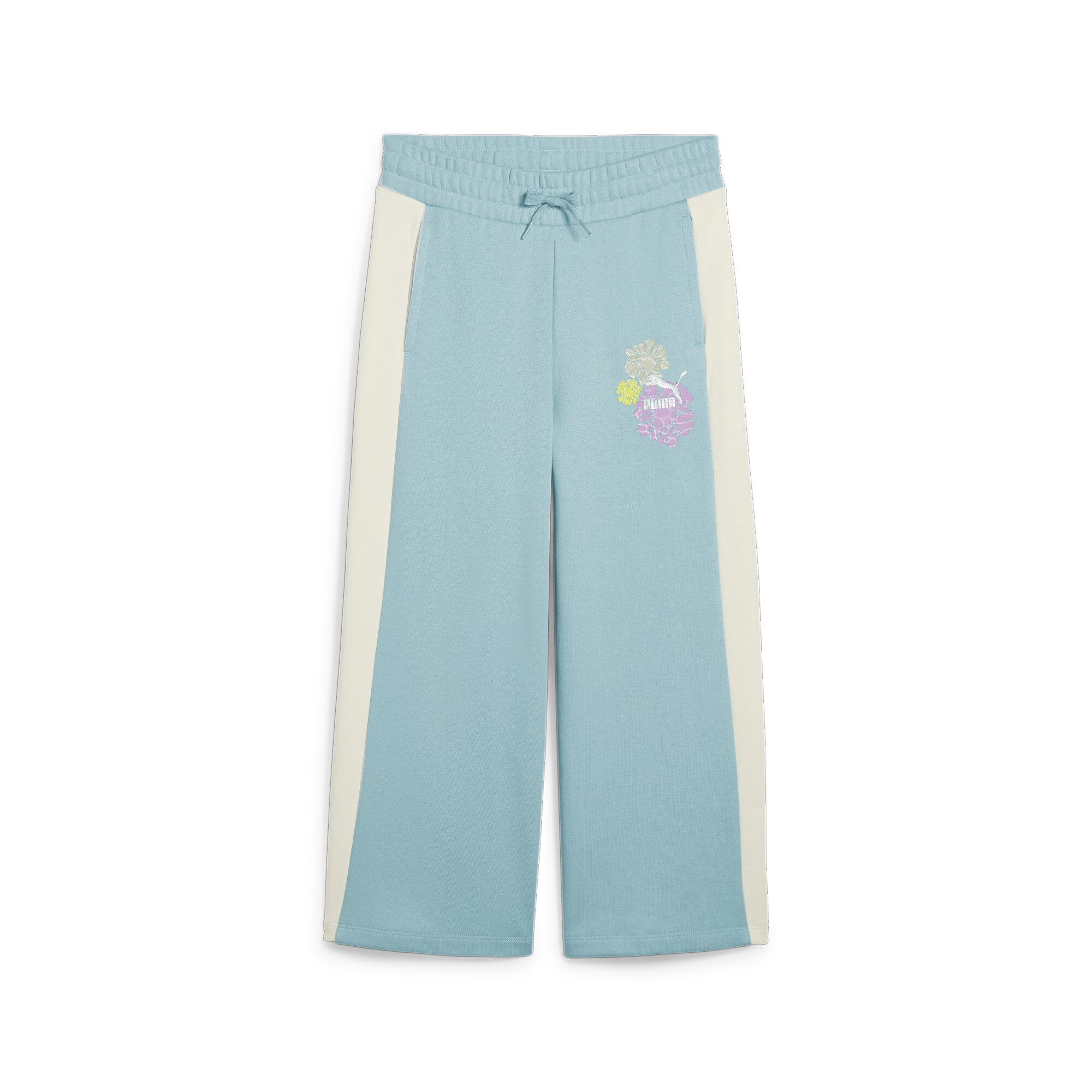 PUMA T7 SNFLR Girls' 7/8 Sweatpants In Blue, Size 7-8 Youth
