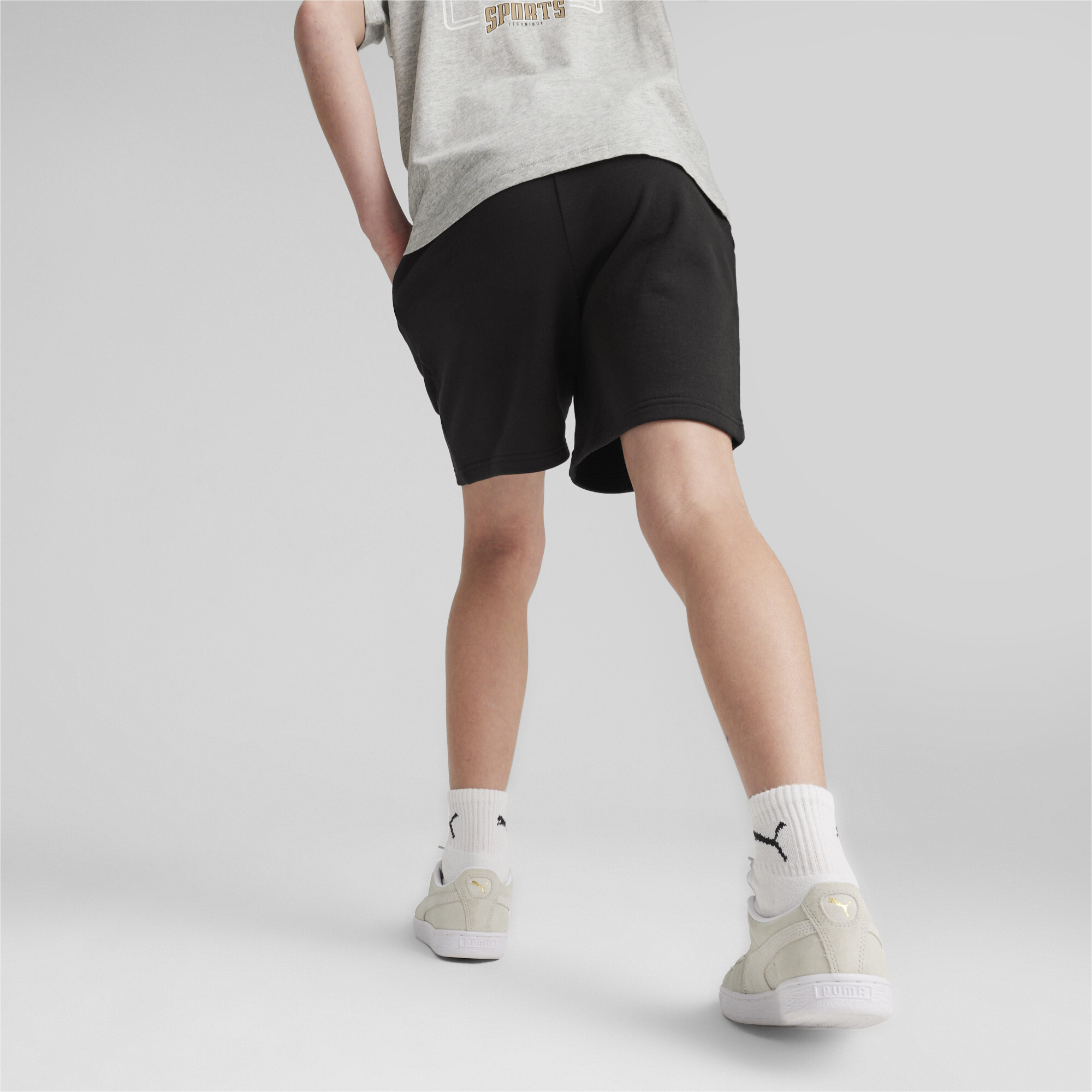 PUMA BETTER CLASSICS Shorts In Black, Size 11-12 Youth