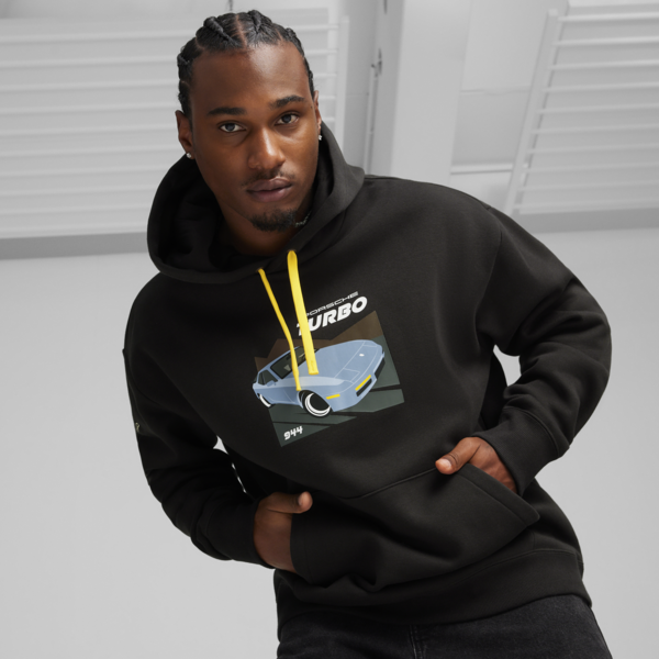 Sudadera estampada con capucha para hombre Porsche Legacy 944 Motorsport, PUMA Black, large-MEX