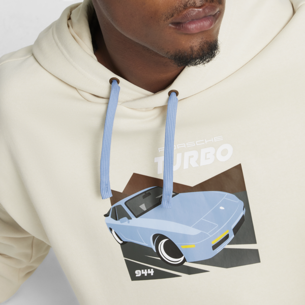 Porsche Legacy 944 Men's Motorsport Graphic Hoodie, Alpine Snow, large-ZAF