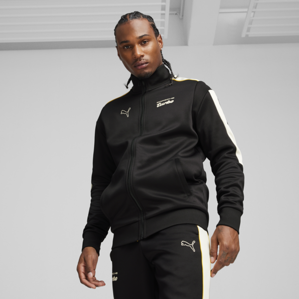 Porsche Legacy MT7 Men's Motorsport Track Jacket, PUMA Black, large-ZAF
