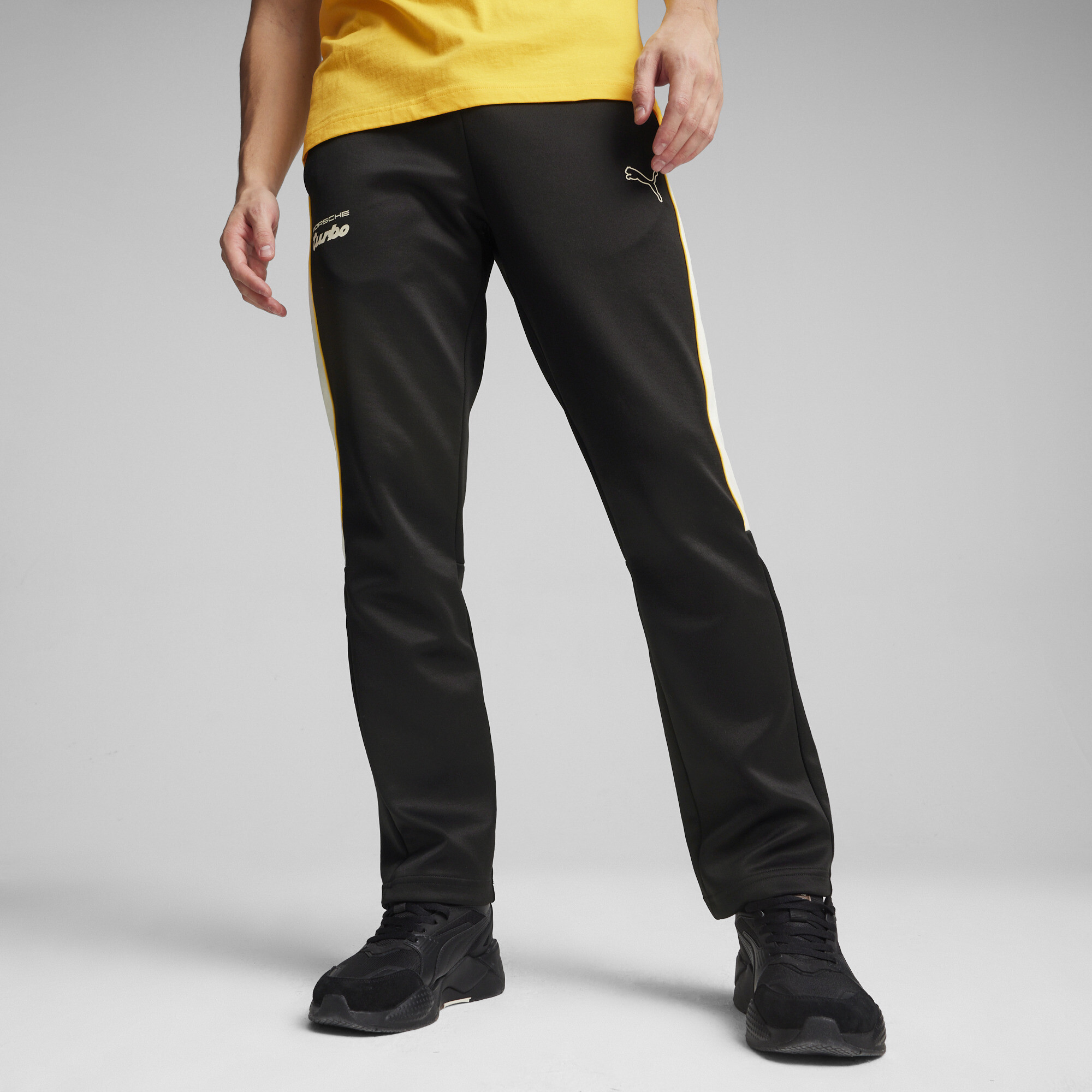 Puma yellow track pants 2025
