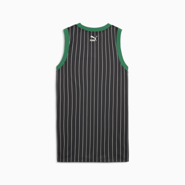 PUMA TEAM Women's Mesh Tank Dress, PUMA Black-AOP, large-ZAF