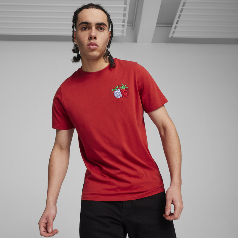 Men's PUMA X ONE PIECE Graphic T-shirt in Red size M