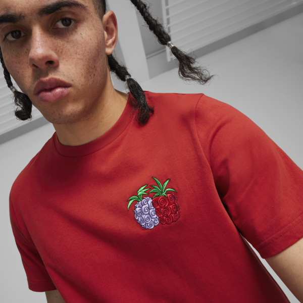 Remera estampada PUMA x ONE PIECE, Club Red, large-ARG