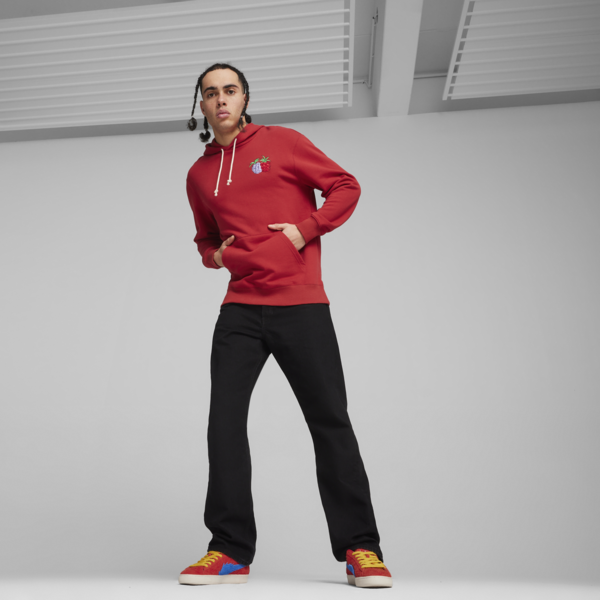 PUMA x ONE PIECE Men's Hoodie, Club Red, large-ZAF