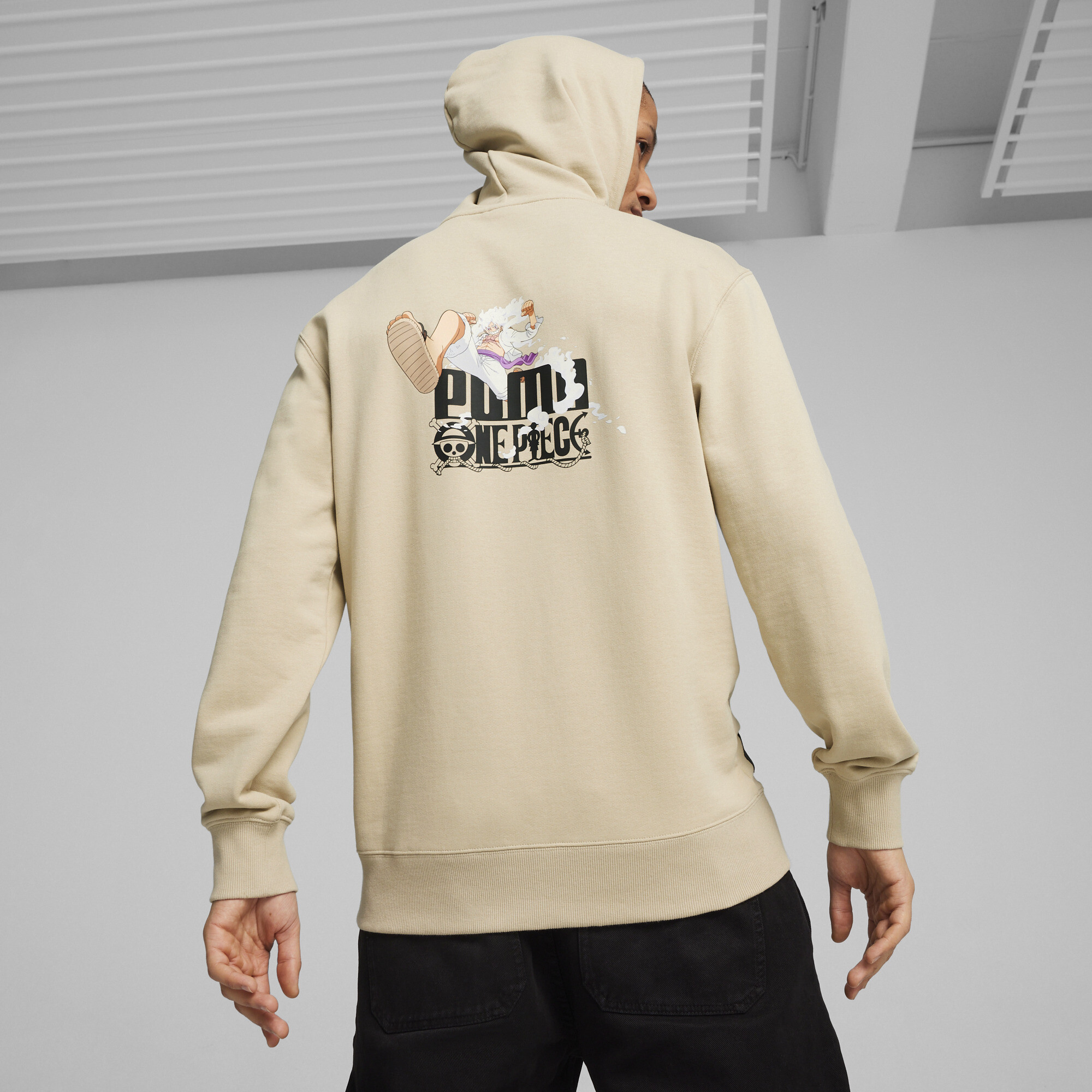 Men's Puma X ONE PIECE's Hoodie, Beige, Size S, Clothing