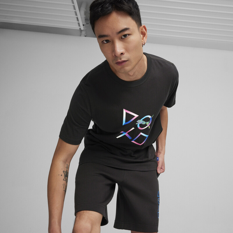Men's PUMA X PLAYSTATION T-shirt in Black size M