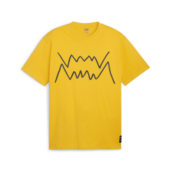 Remera de básquet Jaws Core para hombre, Yellow Sizzle, large-ARG