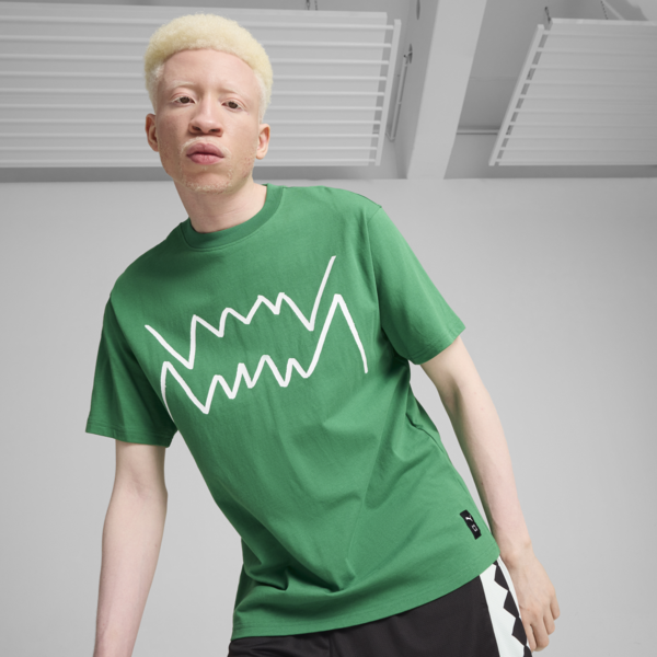 Remera de basketball Jaws Core para hombre, Archive Green, large-ARG