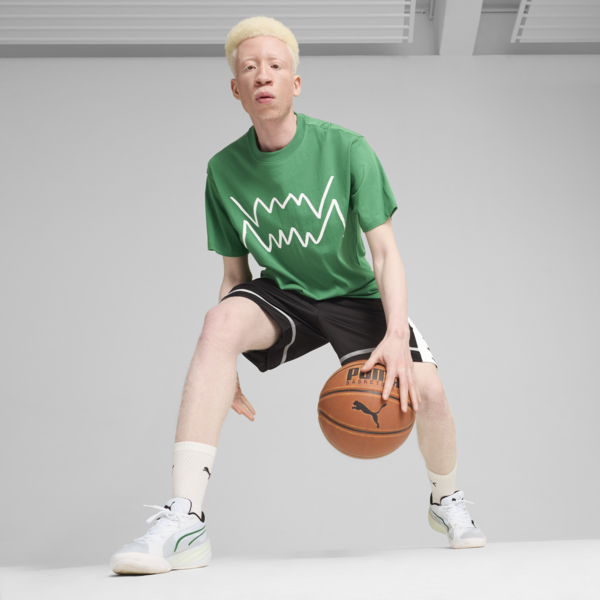 Remera de basketball Jaws Core para hombre, Archive Green, large-ARG