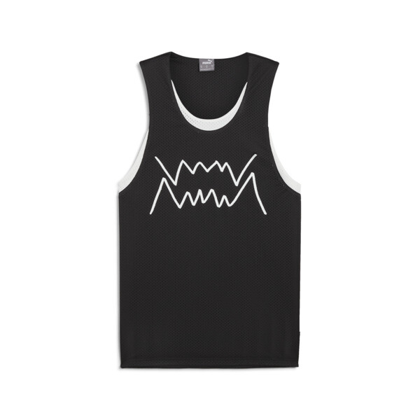 Musculosa de basketball Jaws Core para hombre, PUMA Black-PUMA White, large-ARG