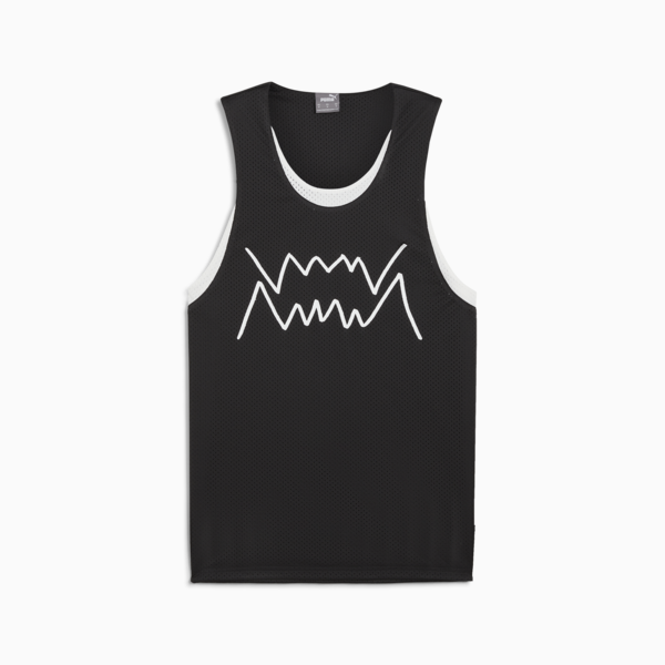 Musculosa de basketball Jaws Core para hombre, PUMA Black-PUMA White, large-ARG