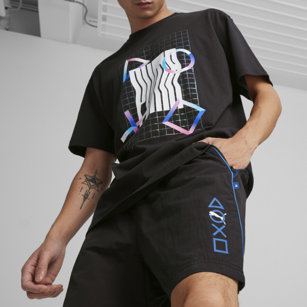 Shorts PUMA x PLAYSTATION, PUMA Black, large-ARG