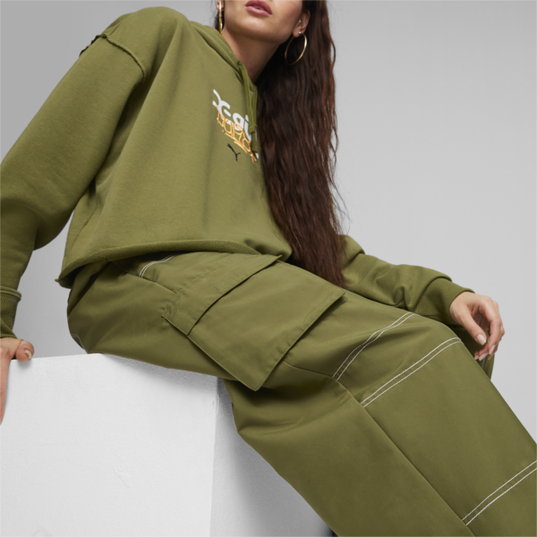 PUMA x X-GIRL Cargo Pants, Olive Green, large-ZAF