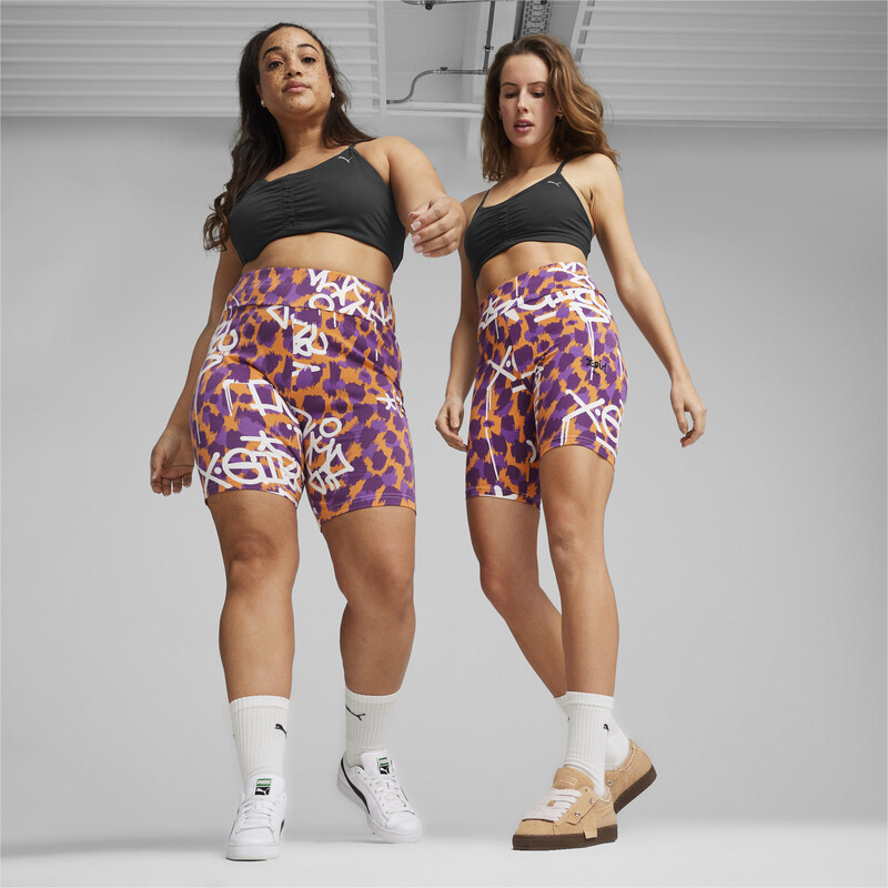 PUMA X X-GIRL Short Tights in Clementine size L