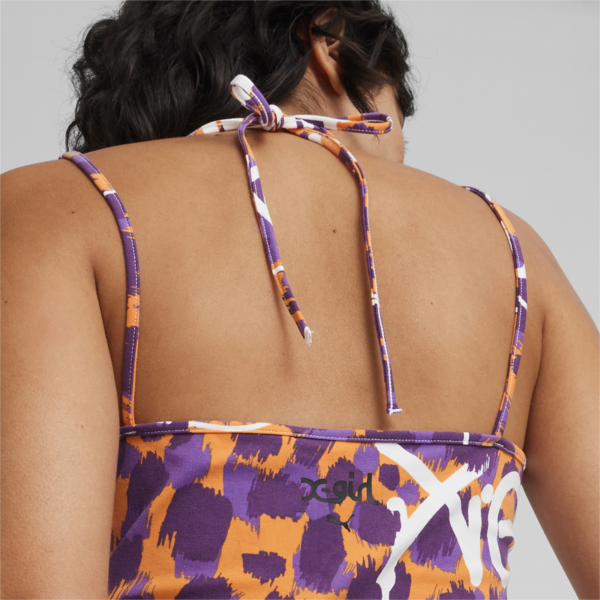 PUMA x X-GIRL Crop Top, Clementine, large-ZAF