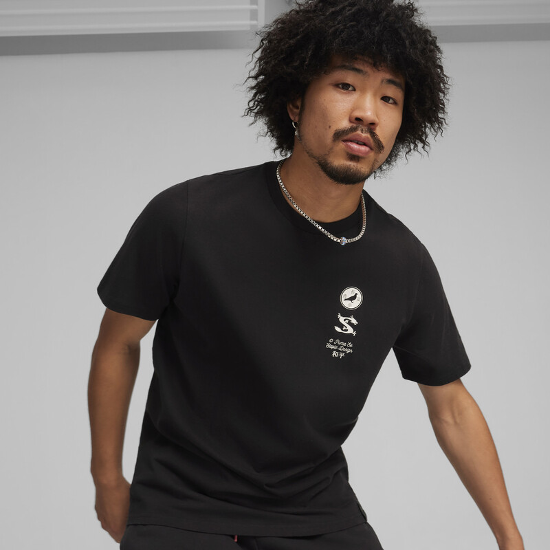 Men's PUMA X STAPLE Graphic T-shirt in Black size M