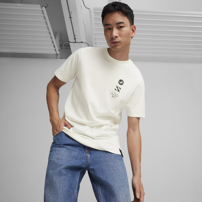 Men's PUMA X STAPLE Graphic T-shirt in White size M
