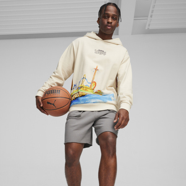Hoodie and basketball shorts top